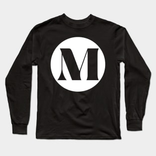 M (Letter Initial Monogram) Long Sleeve T-Shirt